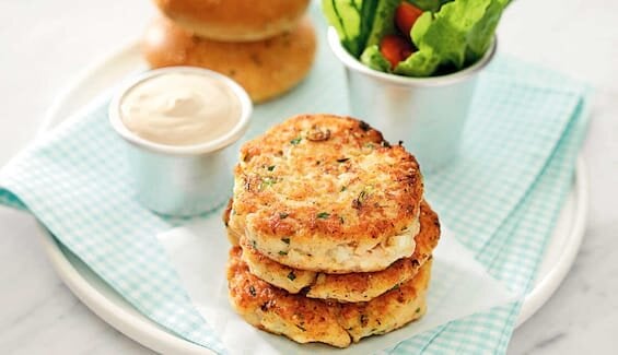 Norwegian Salmon and Cod Burger