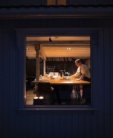 Chef Roy Magne cooking